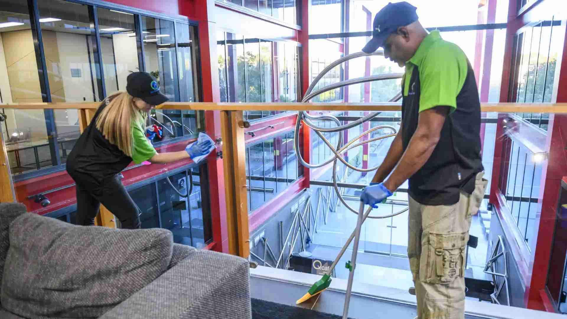 Commercial cleaning team with industrial equipment - Pro Clean Corp Petersham